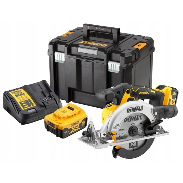 Акумуляторна дискова пила DeWalt DCS565P2 в кейсі з 2 акб і з/п