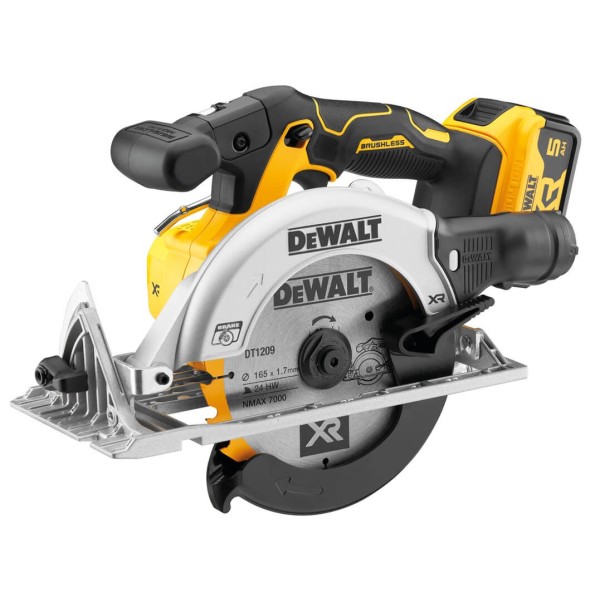 Акумуляторна дискова пила DeWalt DCS565P2 в кейсі з 2 акб і з/п