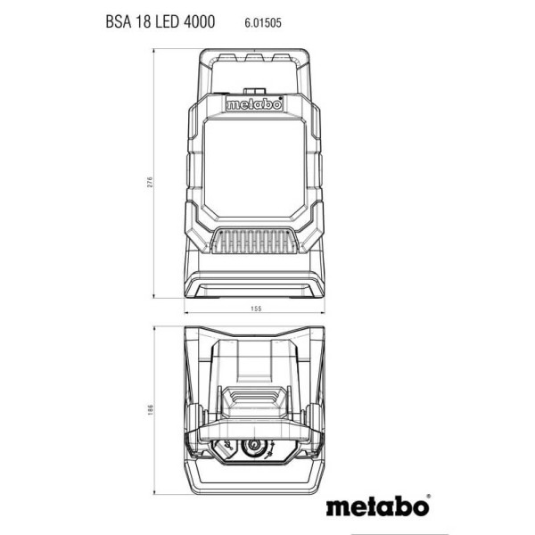 Аккумуляторный прожектор Metabo BSA 18 LED 4000 каркас