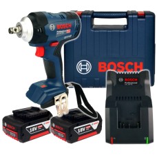 Гайковерт ударний акумуляторний Bosch Professional GDS 18V-400 з 2 акб GBA 18V 5Ah, з/п GAL 18V-40 у валізі