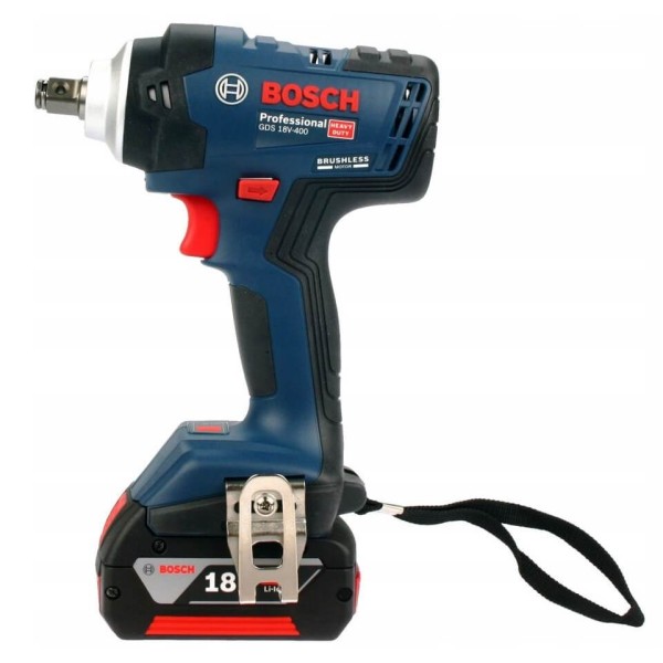 Гайковерт ударный аккумуляторный Bosch Professional GDS 18V-400 с 2 акб GBA 18V 5Ah, з/у GAL 18V-40 в чемодане