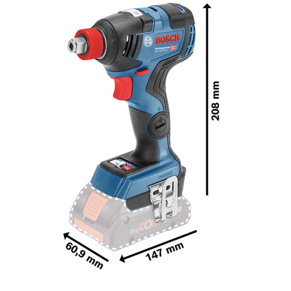 Гайковерт аккумуляторный Bosch Professional GDX 18V-200 C с 1 акб ProCore 18V 4.0 Ah, з/у GAL 18V-40 в картоне