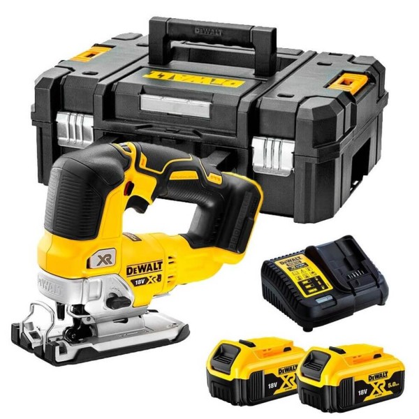 Лобзик акумуляторний DeWalt DCS334P2 в кейсі з 2 акб і з/п