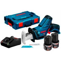 Акумуляторна ножівка Bosch Professional GSA 12V-14, 2 акб GBA 12V 3 Ah, з/п GAL 12V-40 в L-Boxx 102