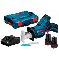 Аккумуляторная ножовка Bosch Professional GSA 12V-14, 2 акб GBA 12V 2 Ah, з/у GAL 12V-40 в L-Boxx 102