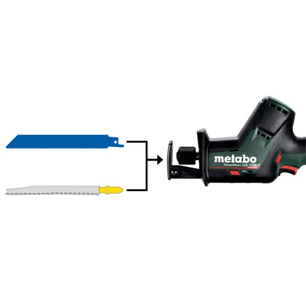 Аккумуляторная сабельная пила Metabo PowerMaxx SSE 12 BL в кейсе без акб и з/у