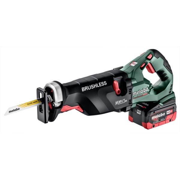 Аккумуляторная сабельная пила Metabo SSEP 18 LTX BL MVT в MetaBox с 2 акб LiHD 18 V 8.0 Ah, з/у ASC 145