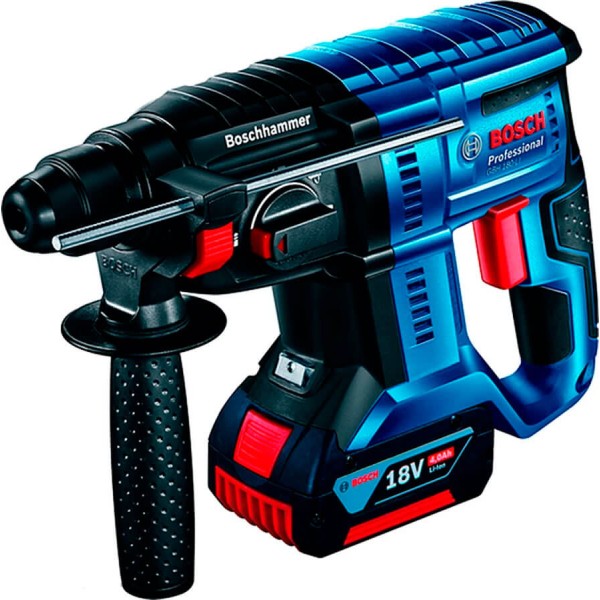 Акумуляторний перфоратор Bosch Professional GBH 180-Li, 1 акб GBA 18 В 4.0 Ah, 1 акб GBA 18 В 4.0 Ah M-C Professional, з/п GAL 18V-40, кейс, набір свердл SDS plus
