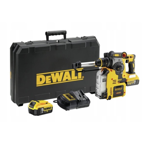 Перфоратор акумуляторний DeWalt DCH275P2 в кейсі з 2 акб, з/п та системою видалення пилу