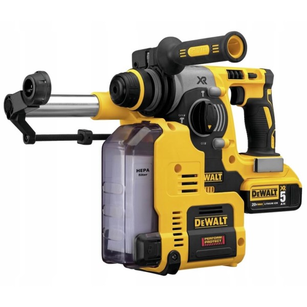 Перфоратор акумуляторний DeWalt DCH275P2 в кейсі з 2 акб, з/п та системою видалення пилу