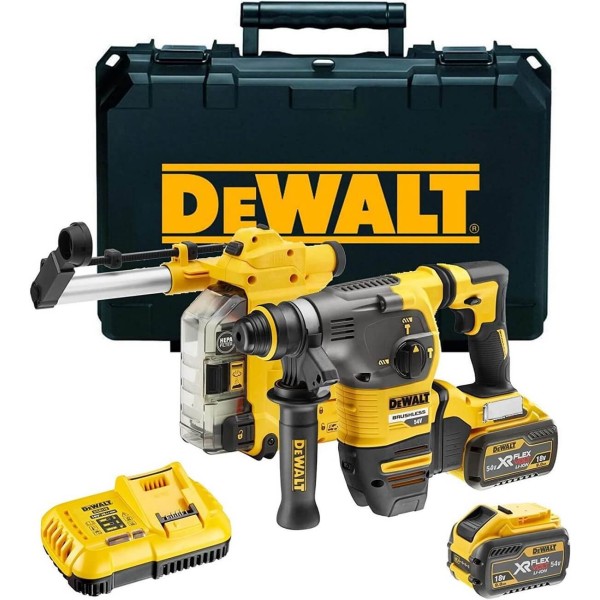 Перфоратор акумуляторний DeWalt DCH335X2 в кейсі з 2 акб, з/п та системою видалення пилу