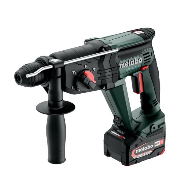 Аккумуляторный перфоратор Metabo KH 18 LTX 24, 2x5.2 Ah, ASC 55, кейс MetaBox