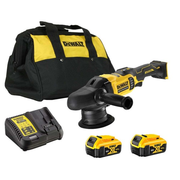 Аккумуляторная полировальная машина DeWalt DCM848P2 в сумке с 2 акб и з/у