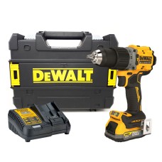 Аккумуляторный ударный дрель-шуруповерт DeWALT DCD805E1T, бесщеточный, 1 акб 1.7 Ah, з/у, в чемодане TSTAK