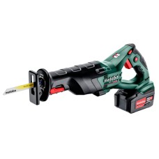 Акумуляторна шабельна пила Metabo SSE 18 LTX BL з 2 акб 5.2 Ah і з/п ASC 55 + metaBOX 145 L