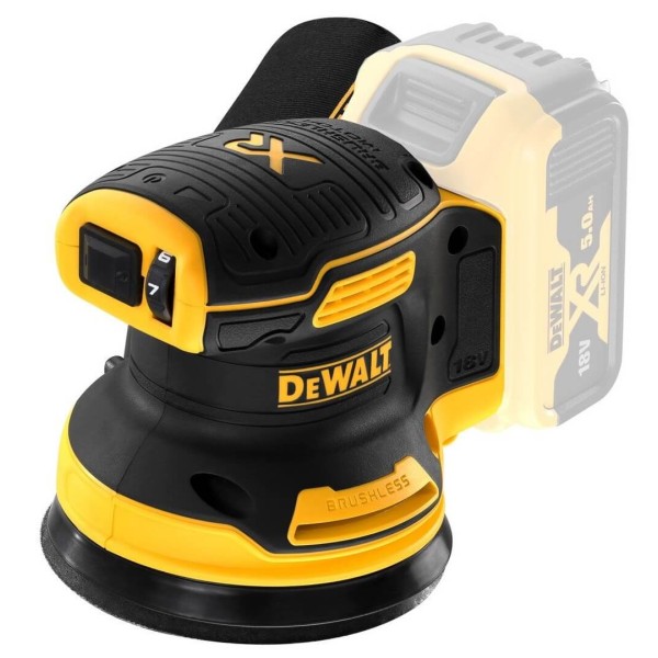 Ексцентрикова шліфмашина акумуляторна DeWalt DCW210N каркас в картоні