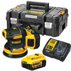 Ексцентрикова шліфмашина акумуляторна DeWalt DCW210P2 в кейсі з 2 акб і з/п