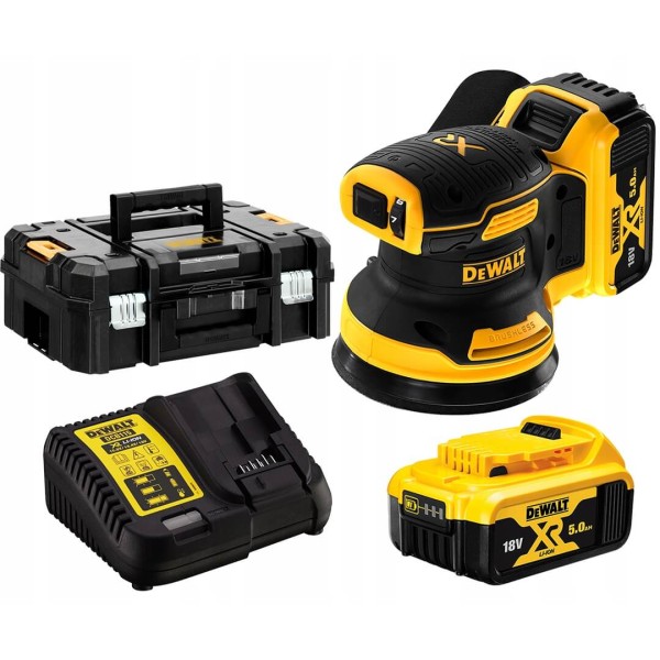 Ексцентрикова шліфмашина акумуляторна DeWalt DCW210P2 в кейсі з 2 акб і з/п