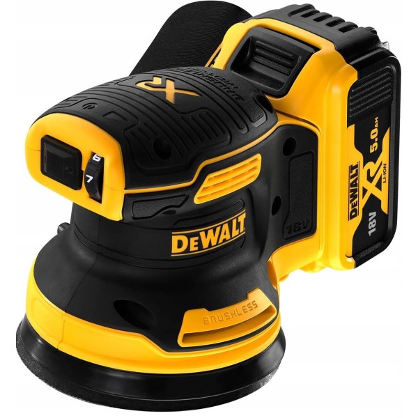 Ексцентрикова шліфмашина акумуляторна DeWalt DCW210P2 в кейсі з 2 акб і з/п