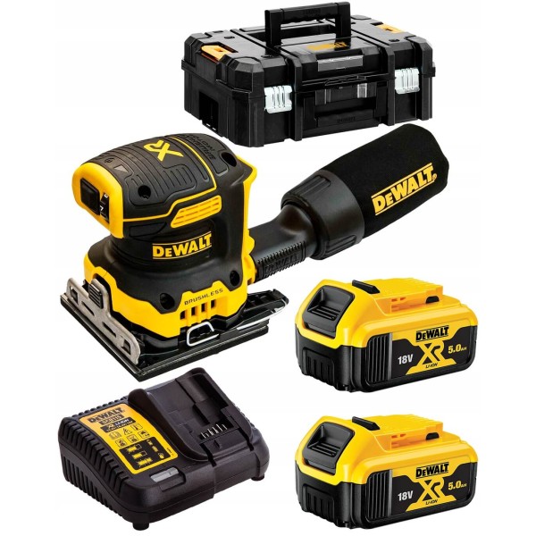 Акумуляторна вібраційна шліфмашина DeWalt DCW200P2 в кейсі з 2 акб і з/п