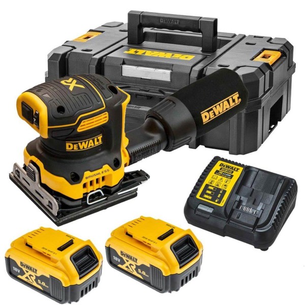 Акумуляторна вібраційна шліфмашина DeWalt DCW200P2 в кейсі з 2 акб і з/п