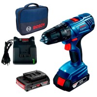 Акумуляторний ударний дриль-шурупокрут Bosch Professional GSB 180-LI в сумці з 2 акб GBA 18V 2.0Ah і з/п GAL 18V-20