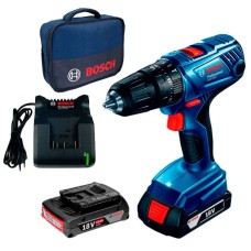 Акумуляторний ударний дриль-шурупокрут Bosch Professional GSB 180-LI в сумці з 2 акб GBA 18V 2.0Ah і з/п GAL 18V-20
