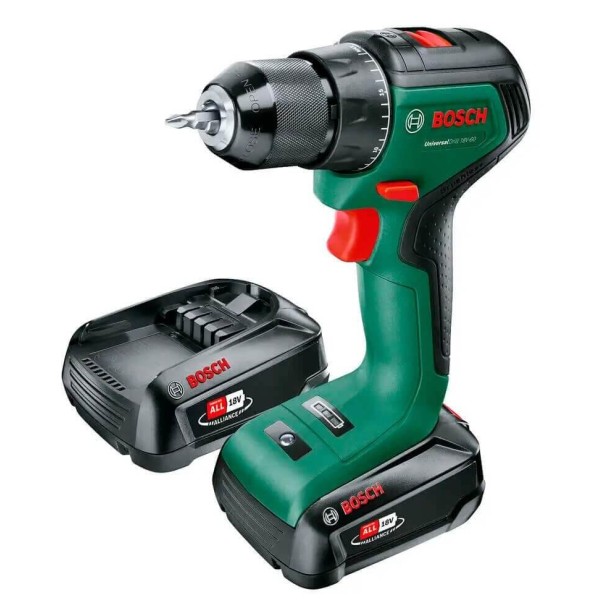 Аккумуляторная дрель-шуруповерт Bosch UniversalDrill 18V-60 c 2 акб 2.0Ah и з/у AL 18V-20 в кейсе