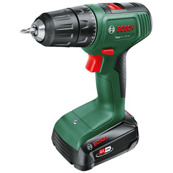 Аккумуляторная дрель-шуруповерт Bosch Easydrill 18V-40 с 2 акб 1.5Ah, з/у AL 18V-20 в кейсе