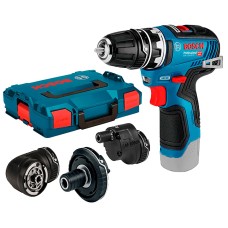 Безщітковий акумуляторний дриль-шурупокрут Bosch Professional GSR 12V-35 FC із 4 адаптерами в L-Boxx 102 без акб та з/п