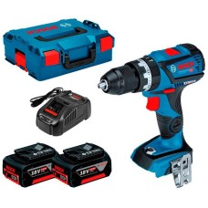 Акумуляторний ударний дриль-шурупокрут Bosch Professional GSB 18V-60 C у валізі з 2 акб GBA 18V 5.0Ah та з/п GAL 18V-40
