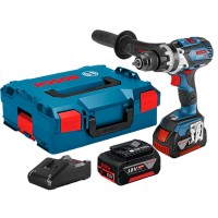 Акумуляторний ударний дриль-шурупокрут Bosch Professional GSB 18V-110 C в L-Boxx 136 з 2 акб GBA 18V 5.0Ah та з/п GAL 18V-40