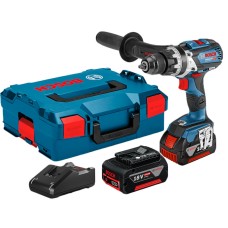Акумуляторний ударний дриль-шурупокрут Bosch Professional GSB 18V-110 C в L-Boxx 136 з 2 акб GBA 18V 5.0Ah та з/п GAL 18V-40