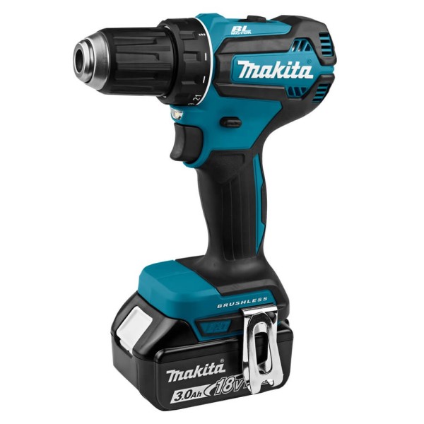 Аккумуляторная дрель-шуруповерт Makita DDF485FYX3 с 2 акб 18В 3Ah и 1.5Ah, з/у в картоне