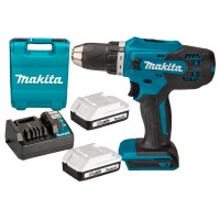 Аккумуляторная дрель-шуруповерт Makita DF488D004, 2 акб 2 Аh, з/у, в кейсе