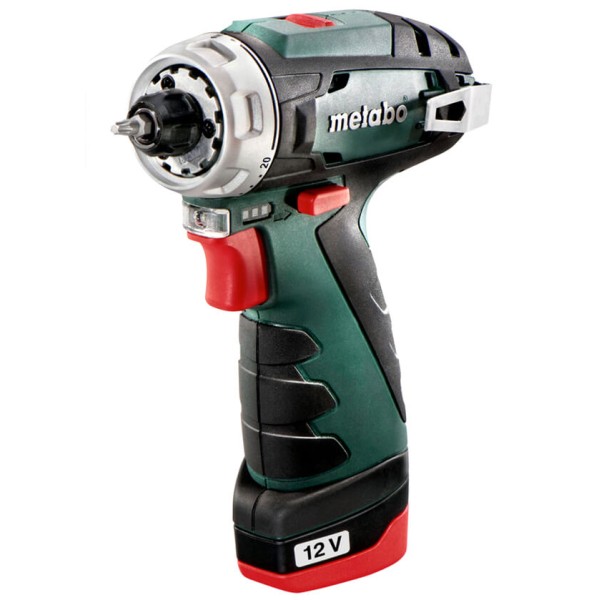 Аккумуляторная дрель-шуруповерт Metabo PowerMaxx BS Basic в картоне с 2 акб Li-Power 12 V 2.0 Ah, з/у LC 12