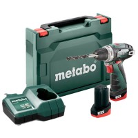 Аккумуляторная дрель-шуруповерт Metabo PowerMaxx BS Basic в кейсе с 2 акб Li-Power 12 V 2.0 Ah, з/у LC 12