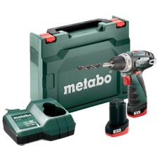 Аккумуляторная дрель-шуруповерт Metabo PowerMaxx BS Basic в кейсе с 2 акб Li-Power 12 V 2.0 Ah, з/у LC 12