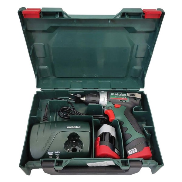 Аккумуляторная дрель-шуруповерт Metabo PowerMaxx BS BL в кейсе с 2 акб Li-Power 12 V 2.0 Ah, з/у LC 40