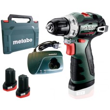 Аккумуляторная дрель-шуруповерт Metabo PowerMaxx BS BL в кейсе с 2 акб Li-Power 12 V 2.0 Ah, з/у LC 40
