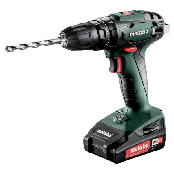 Акумуляторний ударний дриль-шурупокрут Metabo SB 18 в MetaBox із 2 акб Li-Power 18 V 2.0 Ah, з/п SC 30