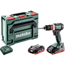 Аккумуляторная дрель-шуруповерт Metabo BS 18 L BL Q, с 2 акб LiHD 4 Ah, з/у ASC 55, в кейсе MetaBox 145