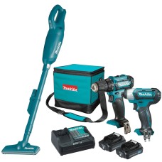 Набор дрель Makita DF333, гайковерт Makita CLX224SA, пылесос Makita CL106FDZ, 2 акб 2 Ah, з/у