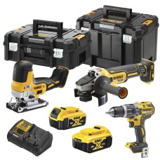 Набор трех аккумуляторных инструментов DeWALT DCK329P2T, 2 акб 5 Ah, з/у, 2 кейса