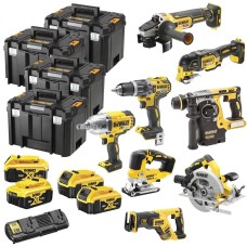 Набор из восьми инструментов DeWALT DCK865P4T, 4 акб 5 Ah, з/у, 4 кейса