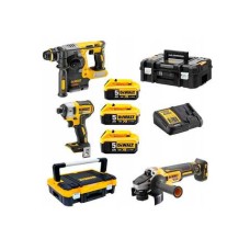 Набор трех аккумуляторных инструментов DeWALT DCK305P3T, 3 акб 5 Ah, з/у, 2 кейса