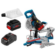 Акумуляторна торцювальна пила Bosch Professional GCM 18V-216 з акб ProCore18V 8.0Ah, пиляльним диском по дереву, пилозбірником