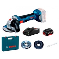 Акумуляторна кутова шліфувальна машина Bosch Professional GWS 180-LI у валізі з 1 акб GBA 18V 4.0Ah і з/п GAL 18V-40