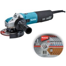 Кутова шліфмашина Makita GA5080RX02 з набором дисків у картоні