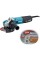 Угловая шлифмашина Makita GA5080RX02 с набором дисков в картоне